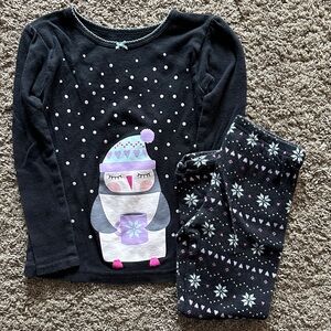 Carter's Black Penguin Pajama Set